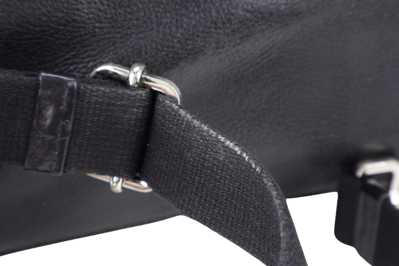 MULBERRY CARA DELEVINGNE BACKPACK BLACK LEATHER SILVER HARDWARE WITH 2 STRAPS AND DUST COVER