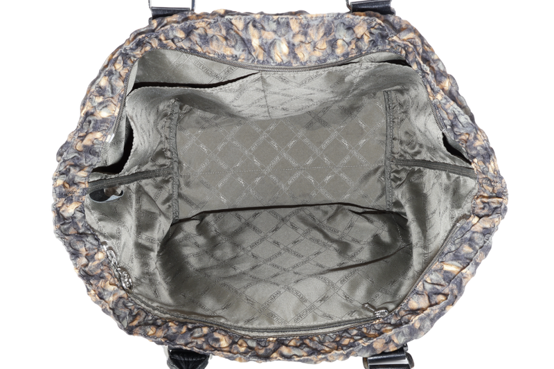 LONGCHAMP TEXTURED BLACK AND BROWN TOTE BAG NO DUST COVER