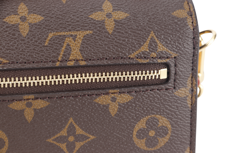 LOUIS VUITTON POCHETTE METIS (M46279) EAST WEST MONOGRAM WITH STRAPS, CHAIN, DUST COVER AND BOX