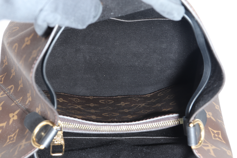 LOUIS VUITTON M44020 NEONOE MM MONOGRAM CANVAS GOLD HARDWARE WITH STRAPS AND DUST COVER