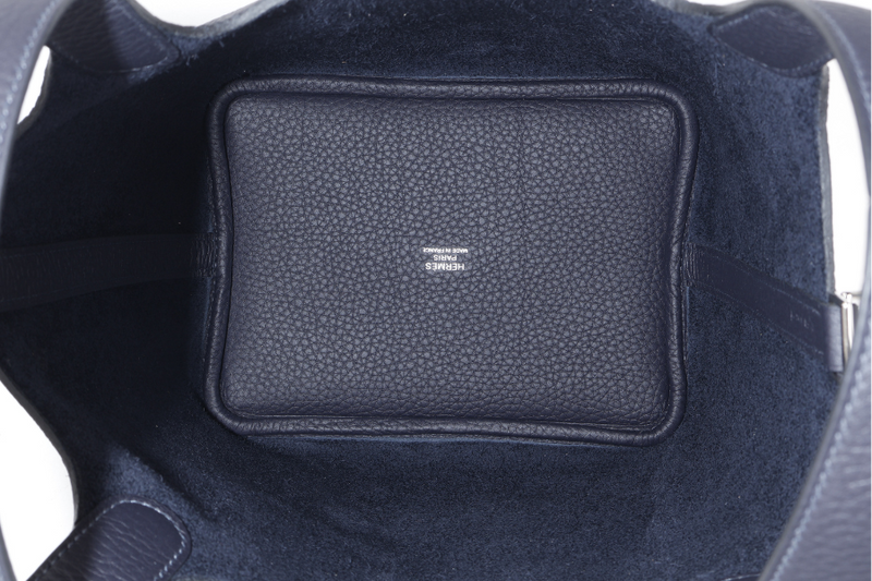 HERMES PICOTIN 18 CABAN CLEMENCE LEATHER STAMP K (YEAR 2025) WITH SILVER HARDWARE WITH LOCK&KEYS, DUST COVER AND BOX