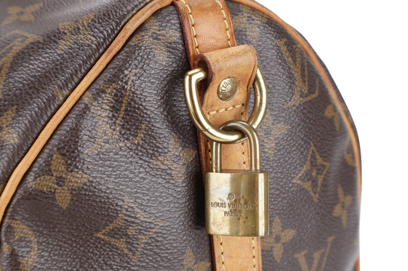 LOUIS VUITTON SPEEDY BANDOULIERE 30 MONOGRAM CANVAS LEATHER GOLD HARDWARE WITH STRAPS, LOCK, DUST COVER AND BOX