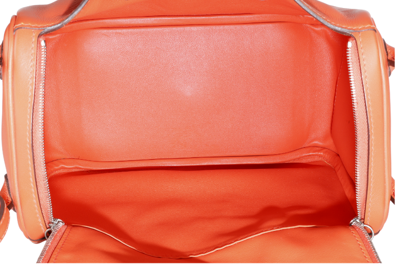 HERMES LINDY 26 CAPUCINE SWIFT LEATHER PHW STAMP A (YEAR 2017) WITH DUST COVER