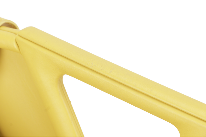 BOTTEGA VENETA MIRABELLE MEDIUM YELLOW POINT BAG WITH DUST COVER
