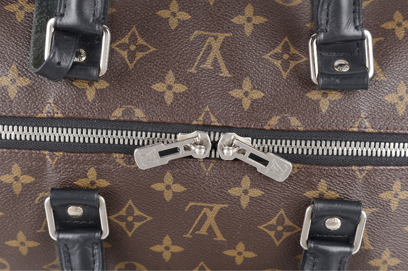 LOUIS VUITTON M56711 KEEPALL BANDOULIERE 55 MONOGRAM CANVAS SILVER HARDWARE (INITIALS NAME _ E.C.A) WITH STRAPS