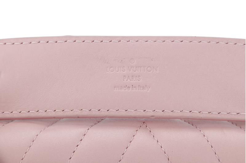 LOUIS VUITTON NEW WAVE CHAIN BAG MM (M51944) PINK CALFSKIN SILVER HARDWARE WITH DUST COVER