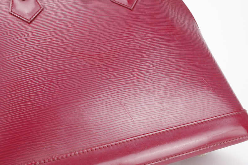 LOUIS VUITTON ALMA PM FUSCHIA EPI LEATHER SILVER HARDWARE WITH LOCK & KEYS NO DUST COVER
