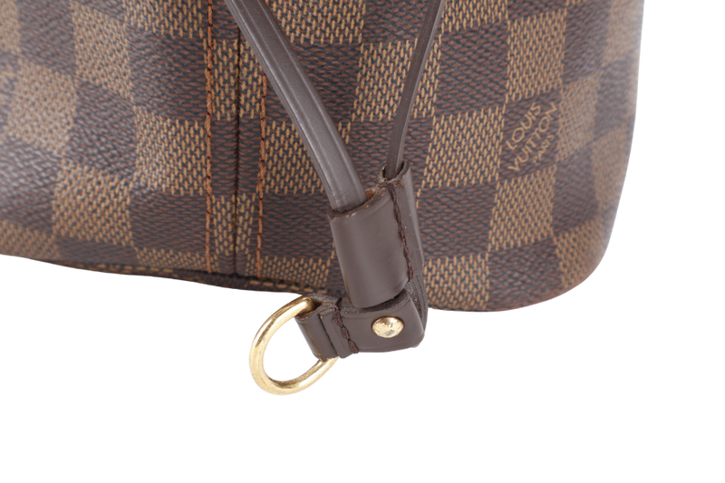 LOUIS VUITTON NEVERFULL MM EBENE DAMIER COATED CANVAS GOLD HARDWARE NO DUST COVER