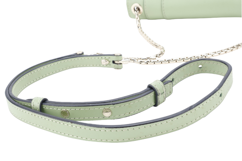 BVLGARI CALFSKIN SERPENTI FOREVER CROSSBODY BAG GREEN GOLD HARDWARE WITH MIRROR