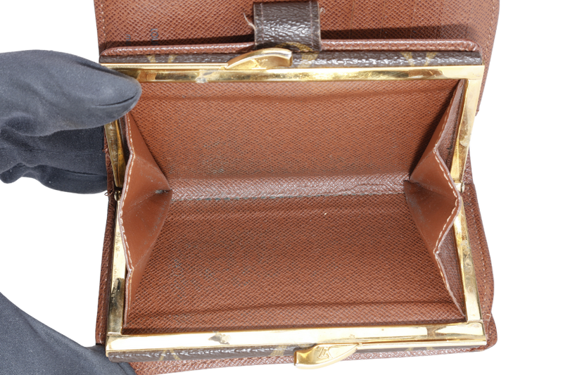 LOUIS VUITTON M61674 PORTEFEUILLE VIENNOIS WALLET GOLD HARDWARE WITH DUST COVER AND BOX