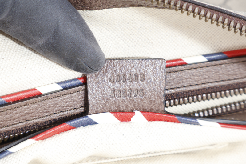 GUCCI ZIP GG SUPREME MESSENGER BAG BROWN CANVAS GOLD HARDWARE NO DUST COVER