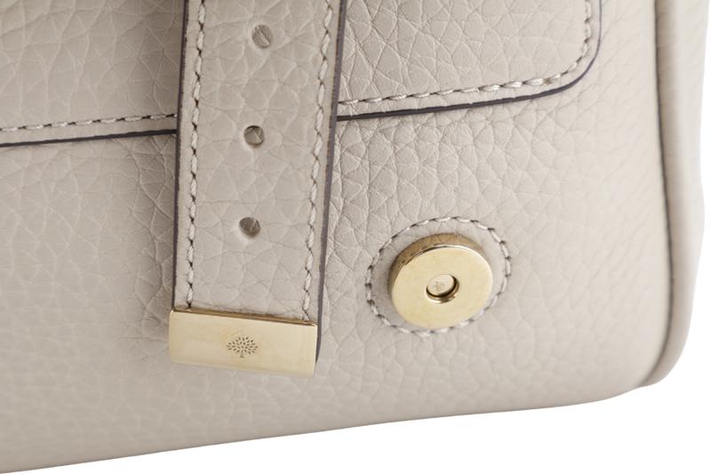 MULBERRY ALEXA LIGHT BEIGE CALF LEATHER BAG GOLD HARDWARE WITH STRAPS AND DUST COVER