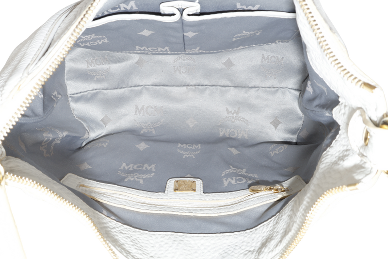 MCM LIGHT BEIGE LEATHER HOBO BAG NO DUST COVER