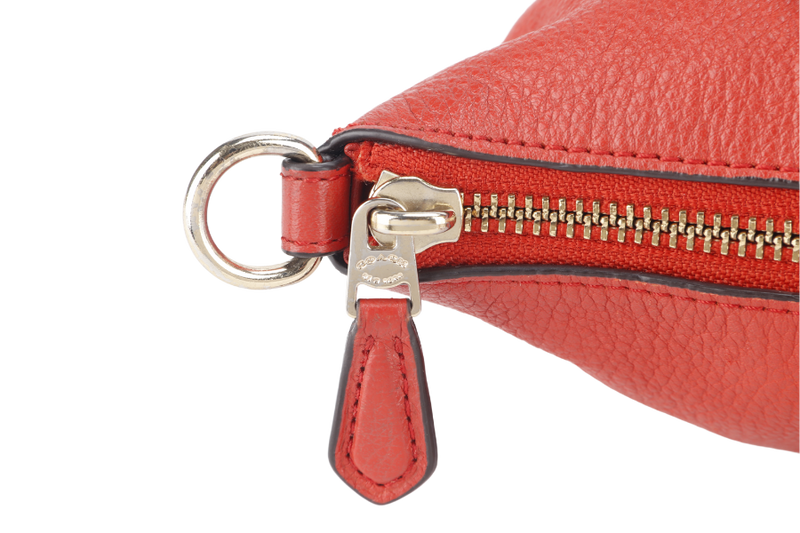 COACH F36675 SMALL KELSEY SATCHEL BRIGHT ORANGE CARMINE PEBBLE LEATHER