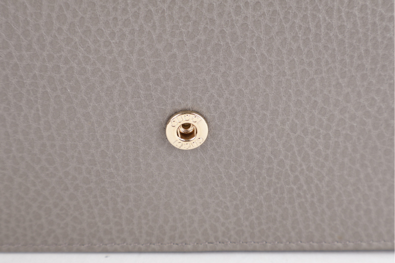 GUCCI INTERLOCKING G W.O.C GREY LEATHER GOLD HARDWARE NO DUST COVER