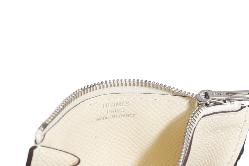 HERMES CONSTANCE SLIM NATA EPSOM WITH CITRON LAQUER HARDWARE WITH DUST COVER AND BOX