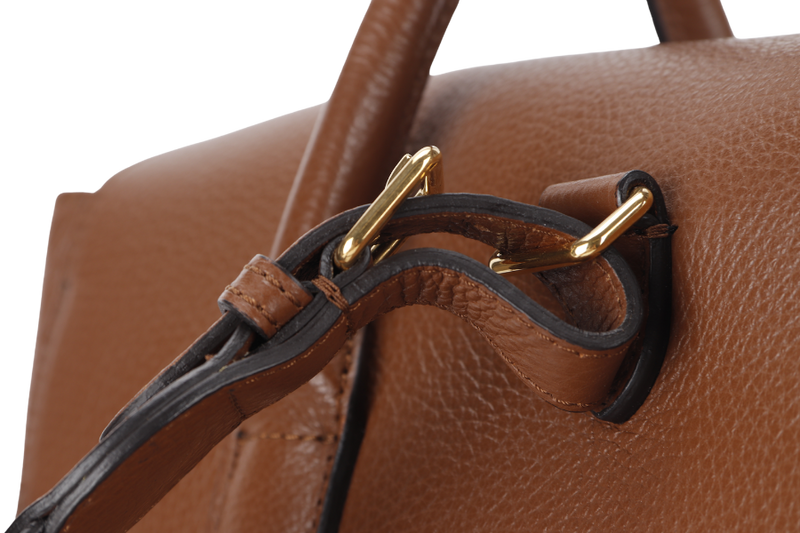 MULBERRY BAYSWATER TOTE BACKPACK BROWN LEATHER GOLD HARDWARE WITH BACKPACK STRAP AND DUST COVER