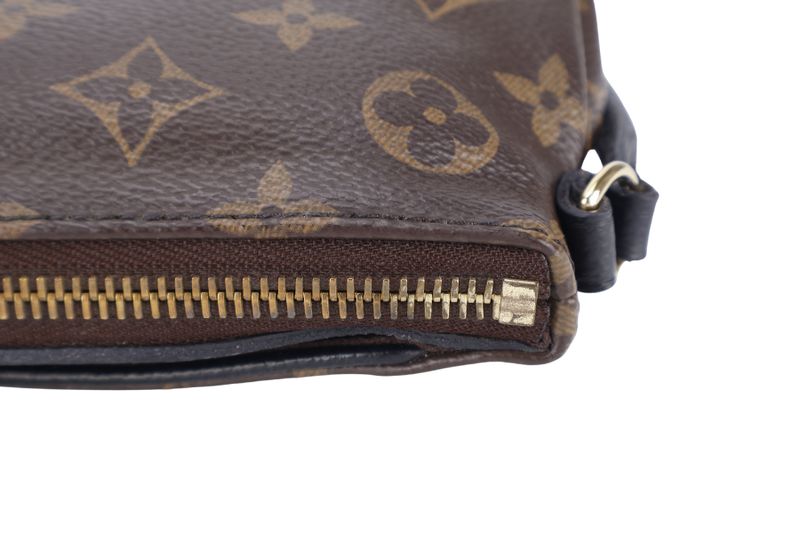 LOUIS VUITTON PALLAS CLUTCH BB (M41639) MONOGRAM CANVAS WITH BLACK LEATHER GOLD HARDWARE NO DUST COVER