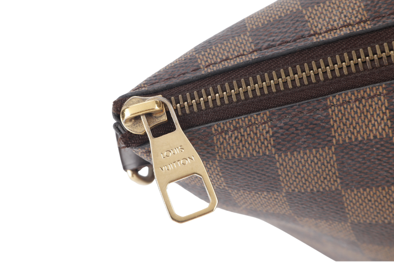 LOUIS VUITTON SIENA MM (N41546) DAMIER EBENE CANVAS GOLD HARDWARE WITH STRAPS AND DUST COVER