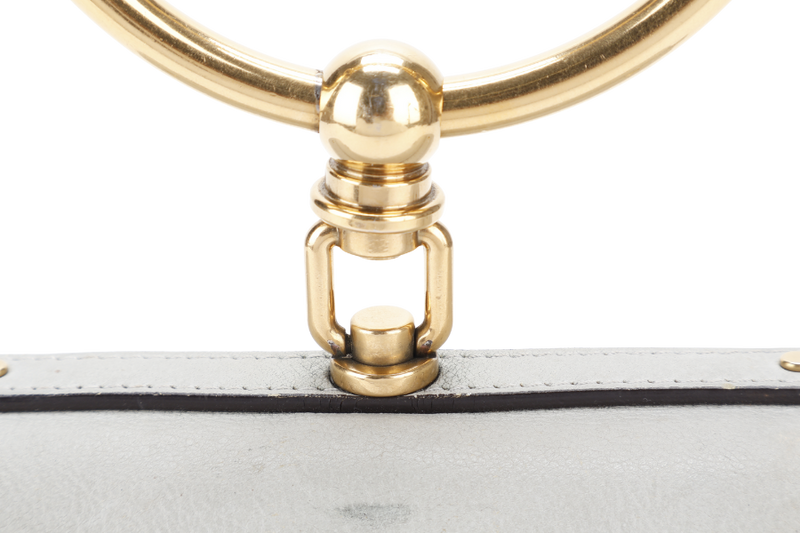 CHLOE NILE BRACELET SHOULDER BAG ETAIN CALF LEATHER GOLD HARDWARE WITH DUST COVER AND STRAPS