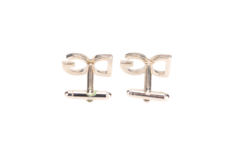 DOLCE&GABBANA SILVER CUFFLINKS DG INITIALS, NO BOX