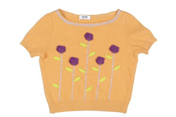 MOSCHINO CHEAP AND CHIC ORANGE KNITTED BLOUSE