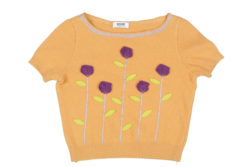 MOSCHINO CHEAP AND CHIC ORANGE KNITTED BLOUSE