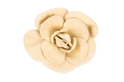 Chanel Camellia Brooch Ivory Color with Box