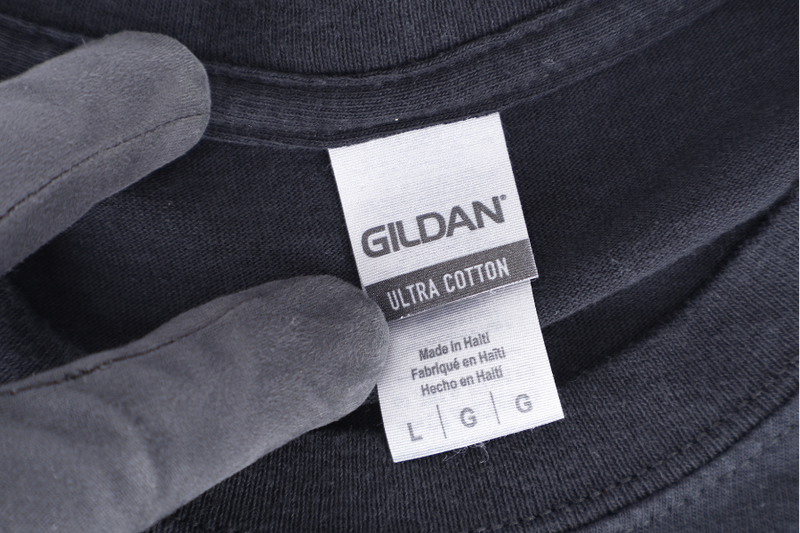 GILDAN VISION CHECK T-SHIRT BLACK SIZE L