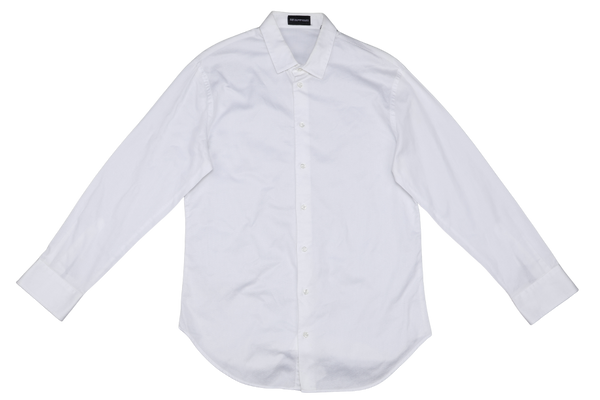 EMPORIO ARMANI MEN WHITE SHIRT WITH COLLAR SIZE 43/17