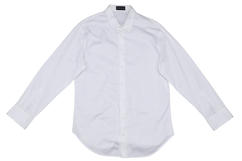 EMPORIO ARMANI MEN WHITE SHIRT WITH COLLAR SIZE 43/17