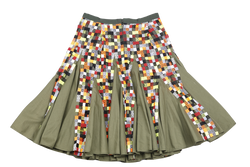 SACAI MAXI SKIRT PANT DARK GREEN SIZE 1