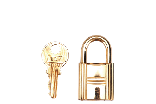 HERMES GOLD LOCK WITH 1 KEY (Ref.104) NO BOX