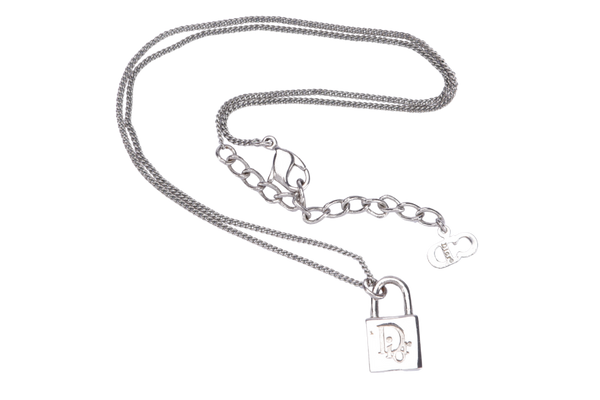 Christian Dior Padlock Pendant Necklace