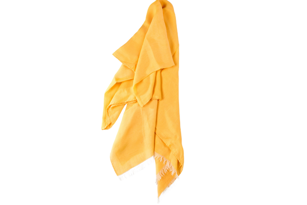 Hermes Silk Scarf Yellow Color 160cm X 70cm, no Box
