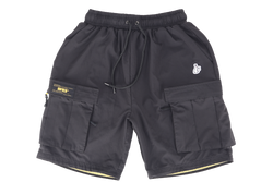 FR2 BLACK STRETCH CARGO PANTS