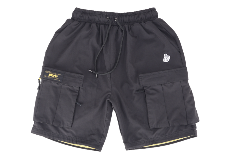 FR2 BLACK STRETCH CARGO PANTS