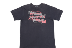 COMME DES GARCONS T SHIRT MY ENERGY COMES FROM FREEDOM SIZE L BLACK & PINKK