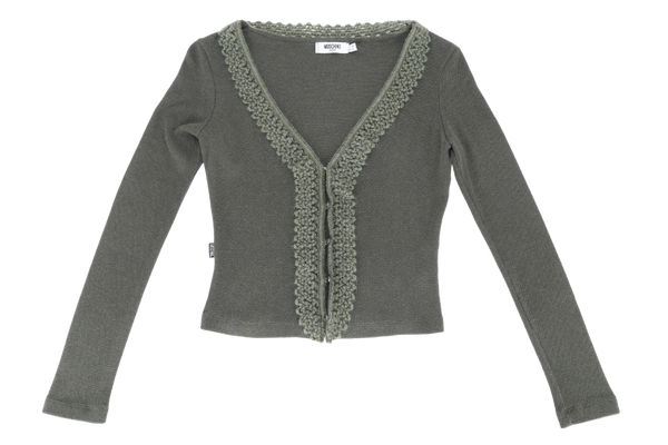 MOSCHINO JEANS GREEN CARDIGAN