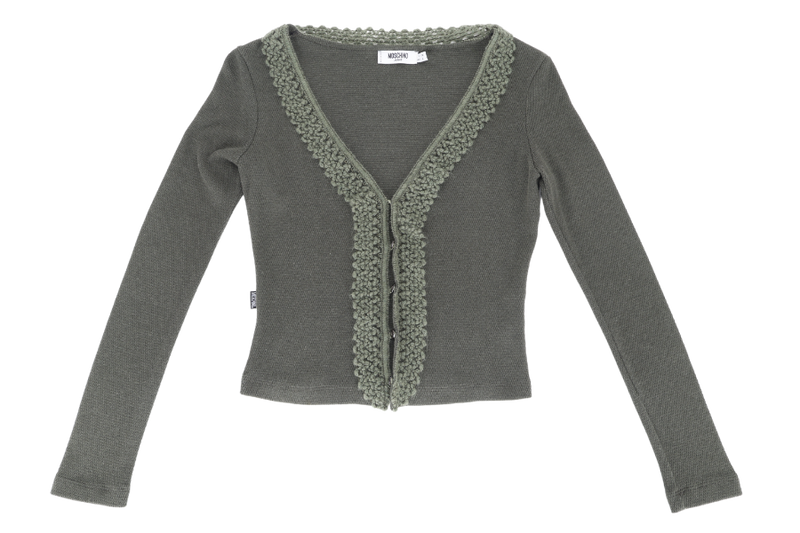 MOSCHINO JEANS GREEN CARDIGAN