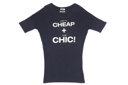 MOSCHINO CHEAP AND CHIC DARK BLUE T-SHIRT