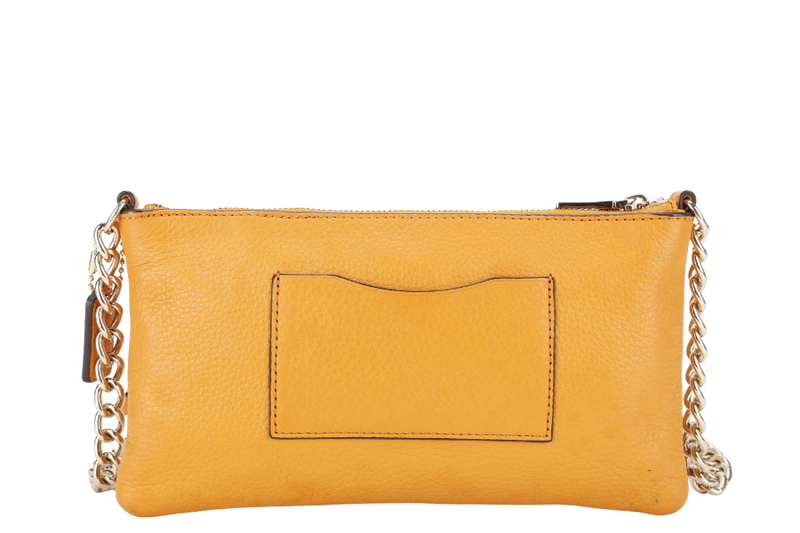 COACH QUINN CROSSBODY BAG ORANGE LEATHER GOLD HARDWARE NO DUST COVER