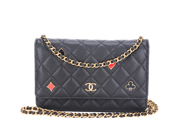 CHANEL TIMELESS WALLET ON CHAIN (T7PPxxxx) GOLD HARDWARE WITH DUST COVER & BOX