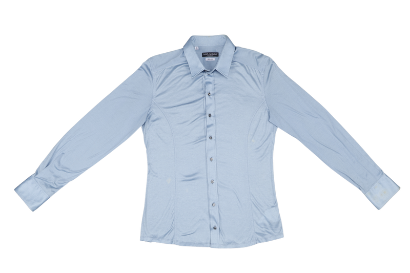 DOLCE &VGABBANA LONG SLEEVE GREY BUTTON SHIRT SIZE 15/40