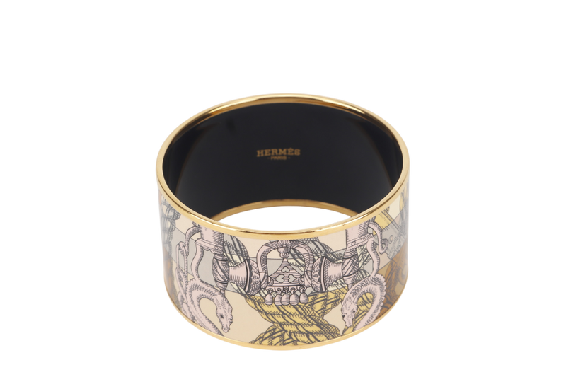 HERMES AUTH EMAIL BANGLE SIZE S GOLD HARDWARE NO BOX