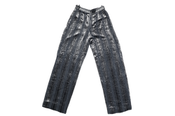 GIORGIO ARMANI LONG STRIP BLACK PANTS SIZE 40