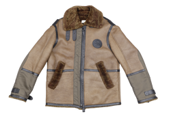 COACH SHEARLING LAMB CALF LEATHER DARK BROWN WINTER JACKET SIZE 46