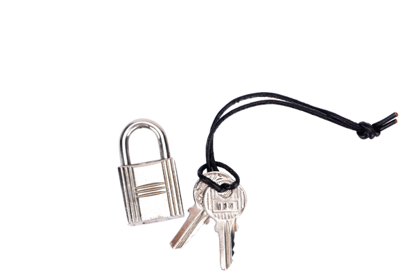 HERMES SILVER LOCK WITH 2 KEYS (Ref.114) NO BOX