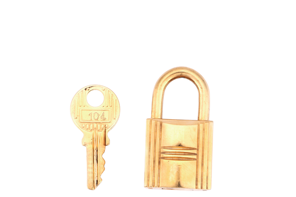 HERMES GOLD LOCK WITH 1 KEY (Ref.104) NO BOX