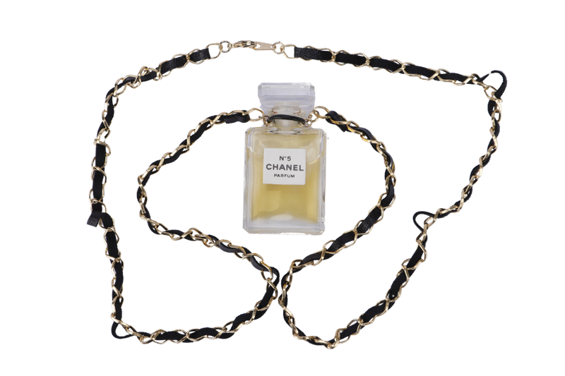 Chanel N5 Perfume Pendant Necklace GOLD HARDWARE NO DUST COVER